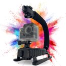 Actioncam Stabilisator kompatibel mit DJI Osmo GoPro Hero Hero+ Stabilizer 3 4 5 6 7 8 9 10 11 12 13 Session Action Cam Kamera Halterung Actionkamera Handgriff Griff