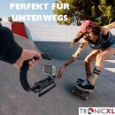 Actioncam Stabilisator kompatibel mit DJI Osmo GoPro Hero Hero+ Stabilizer 3 4 5 6 7 8 9 10 11 12 13 Session Action Cam Kamera Halterung Actionkamera Handgriff Griff