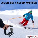 Actioncam Stabilisator kompatibel mit DJI Osmo GoPro Hero Hero+ Stabilizer 3 4 5 6 7 8 9 10 11 12 13 Session Action Cam Kamera Halterung Actionkamera Handgriff Griff