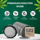 2 Stück 58% Premium Kräuter Aufbewahrungsdose 500ml luftdicht kompatibel mit Boveda + Pack Größe 8 Grow Aufbewahrung Ernte Dose Behälter Vorratsdose Metall Container Stash Box