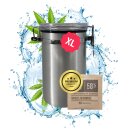 Premium Kräuter Aufbewahrungsdose 500ml luftdicht kompatibel mit Boveda + Pack 58% Größe 8 Grow Aufbewahrung Ernte Dose Container Stash Box