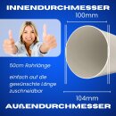 100m³/h Lüftungsanlage Set I 230V Wandlüfter + Rohr + Ablufthaube Lüfter mit Fliegengitter Wohnraumlüftung Bad Keller Garage Werkstatt WC