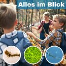 Taschenmikroskop 60x - 120x Lupe Mikroskop Kinder Forscher Abenteuer Spielzeug Geschenkidee für draußen