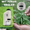 Grow Ernte Set I Taschenmikroskop mit LED + Ernteschere + Akkus I Ernte Helfer Grower Zubehör für Growbox