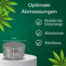 Größe S für Stash Dose Grow Ernte Aufbewahrung kompatibel mit Boveda + Pack 62% luftdicht I Ernte Dose Behälter Vorratsdose Metall Container