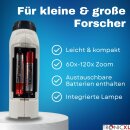 Taschenmikroskop 120x Lupe mit LED Beleuchtung Mikroskop Kinder Forscher Abenteuer Spielzeug mit Akku