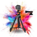 30-60m Stativ Tripod Kamerastativ kompatibel mit DJI Osmo GoPro Hero Hero+ 3 4 5 6 7 8 9 10 11 12 13 Session Action Cam Kamera Halterung Actionkamera + Tasche Tisch