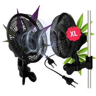 2 Stück Oszillierender Grow Clip Ventilator oszilierend für Growbox Belüftung Zuluft Abluft Umluft