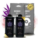 Dünger Set All in One für BioBizz + 2 Sack All Mix Grow Erde für Anzucht & Blüte Allmix