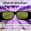 Grow UV Schutzbrille LED Vollspektrum für Growbox Growroom Pflanzen Lampen Schutz Brille Gewächshäuser Hydroponik gegen IR & UV Beleuchtung