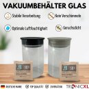 2x 1 Liter XXL Vakuum Kräuter Borosilikat Glas Aufbewahrung Vorratsglas Ernte 1000ml luftdicht