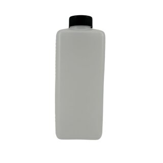 Leerflasche Plastikflasche Flasche 1 Liter Kunststoff mit Deckel RD40 Gewinde Vierkantflasche HDPE