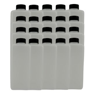 40 Stück Leerflasche Plastikflasche Flasche 1 Liter Kunststoff mit Deckel RD40 Gewinde Vierkantflasche HDPE zum befüllen leere Flasche