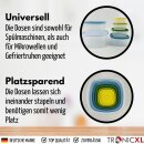 6 Dosen Frischhaltedosen Set Frischhaltedose mit Deckel Kunststoff Vorratsdosen spülmaschinenfest Gefrierdosen Gefrierbehälter bunt BPA Frei