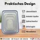 10 Teile Frischhaltedosen Set 5 Dosen mit 5 Deckel Klick Frischhaltedose Klick System I Kunststoff Vorratsdosen spülmaschinenfest Gefrierdosen Gefrierbehälter BPA Frei