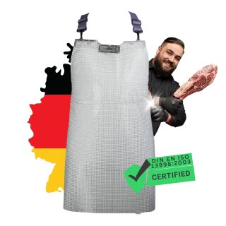 75 x 45 cm Stechschutzschürze Schürze mit Stechschutz Stichschutz Kettenhemd Schnittschutzschürze