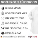 5 Stück XL Einweg Vlies Mantel Vliesmantel für Besucher Produktion etc. Einwegkittel Schutzkittel Einmal Einweg Besucherkittel Schutzanzug