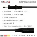 2 Stück Kurzes 20cm Stromkabel Verlängerung...