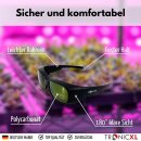 2 Stück Grow UV Schutzbrille LED Vollspektrum für Growbox Growroom Pflanzen Lampen Schutz Brille Gewächshäuser Hydroponik gegen IR & UV Beleuchtung Optischer Augenschutz Zubehör