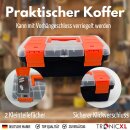 1 Werkzeugkoffer + 2 Sortimentsboxen Sortimentskasten Kleinteilemagazin Werkzeug Koffer Kiste leer klein Werkzeugkiste