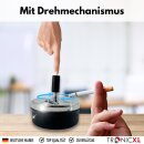 10 Stück Aschenbecher mit Deckel Drehaschenbecher Windaschenbecher Tischaschenbecher Metall mit Drehknopf