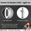 Mini Stativ + XXL Ringlicht Ring Light mit Handyhalter Tripod Beauty Licht Kamerastativ Smartphone Halterung I für YouTube Video Streaming Smartphone TikTok