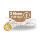 2x Netzkabel Euro H03VVH2-F Stromkabel mit Stecker und Schalter 2m I EIN- Ausschalter Power Cable Cord für Lampen Leuchten Lüfter Klein Elektro Ersatzteil Anschlusskabel Euroflachstecker (2)