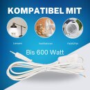 2x Netzkabel Euro H03VVH2-F Stromkabel mit Stecker und Schalter 2m I EIN- Ausschalter Power Cable Cord für Lampen Leuchten Lüfter Klein Elektro Ersatzteil Anschlusskabel Euroflachstecker (2)