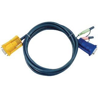 KVM-Kabel VGA male / 2x PS/2-Stecker / 2x 3.5 mm male - Aten SPHD15-Y 5.0 m