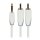 Stereo-Audiokabel 3.5 mm male - 2x RCA male 3.00 m Weiss