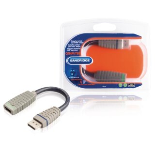 Displayport-Kabel Displayport male - HDMI-Buchse 0.20 m Blau