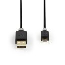 2m USB 2.0 Kabel -> USB A Stecker auf MICRO B Stecker vergoldet High End Ladekabel