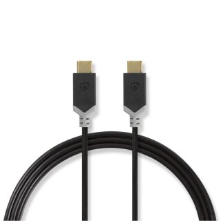 USB 2.0-Kabel | Stecker Typ C  -  Stecker Typ C | 1m | vergoldet PC Computer