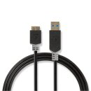 USB 3.0-Kabel ( 3.2) | A-Stecker  -  Micro-B-Stecker | 2m | Vergoldet Gbps Highend