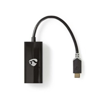 USB-Adapterkabel Typ C | Stecker Typ C  -  RJ45 (8P8C)-Buchse | 0,2 m | Anthrazit