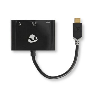USB 3.2 Multi Port Adapter Eingang: USB-C Stecker - Ausgang : HDMI USB A / C Laptop