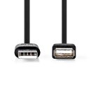USB 2.0-Kabel | A-Stecker - A-Buchse | 2,0 m | Schwarz