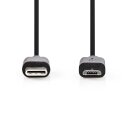 USB 2.0 Kabel | Stecker Typ C - Micro B Stecker | 1m 480 Mbps 60W