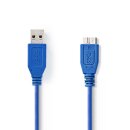 USB 3.0-Kabel | A-Stecker - Micro-B-Stecker | 2,0 m | Blau