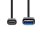 USB 3.1-Kabel | Stecker Typ C - A-Stecker | 1,0 m | Schwarz