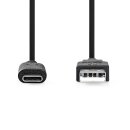 USB-C™ 3.1-Gen2-Kabel | Stecker Typ C - A-Stecker | 1,0 m | Schwarz