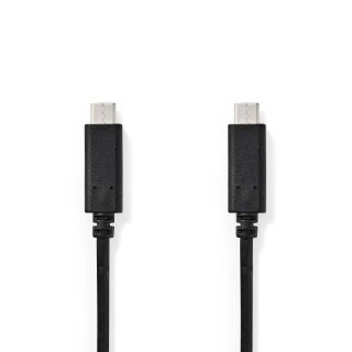 USB 3.1-Kabel (1. Gen) | Stecker Typ C - Stecker Typ C | 1,0 m | Schwarz