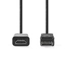 4K DisplayPort HDMI Kabel | DisplayPort-Stecker  -  HDMI Anschluss | 2m | UHD PC TV