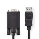 DisplayPort – VGA-Kabel | DisplayPort-Stecker  -  VGA-Stecker | 1,0 m | Schwarz