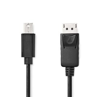 Mini DisplayPort - DisplayPort-Kabel | Mini DisplayPort-Stecker  -  DisplayPort-Stecker | 1,0 m | Schwarz
