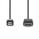 Mini DisplayPort - DisplayPort-Kabel | Mini DisplayPort-Stecker  -  DisplayPort-Stecker | 1,0 m | Schwarz