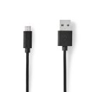 USB 2.0-Kabel | A-Stecker - Micro-B-Stecker | 1,0 m | Schwarz