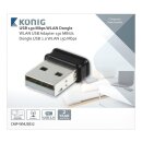 WLAN USB-Adapter N150 2.4 GHz Schwarz/Metall