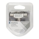 Koax-Adapter 2x Koax male - Koax-Kupplung Weiss