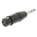 XLR-Adapter XLR 3-pol. female - 6.35 mm male Schwarz